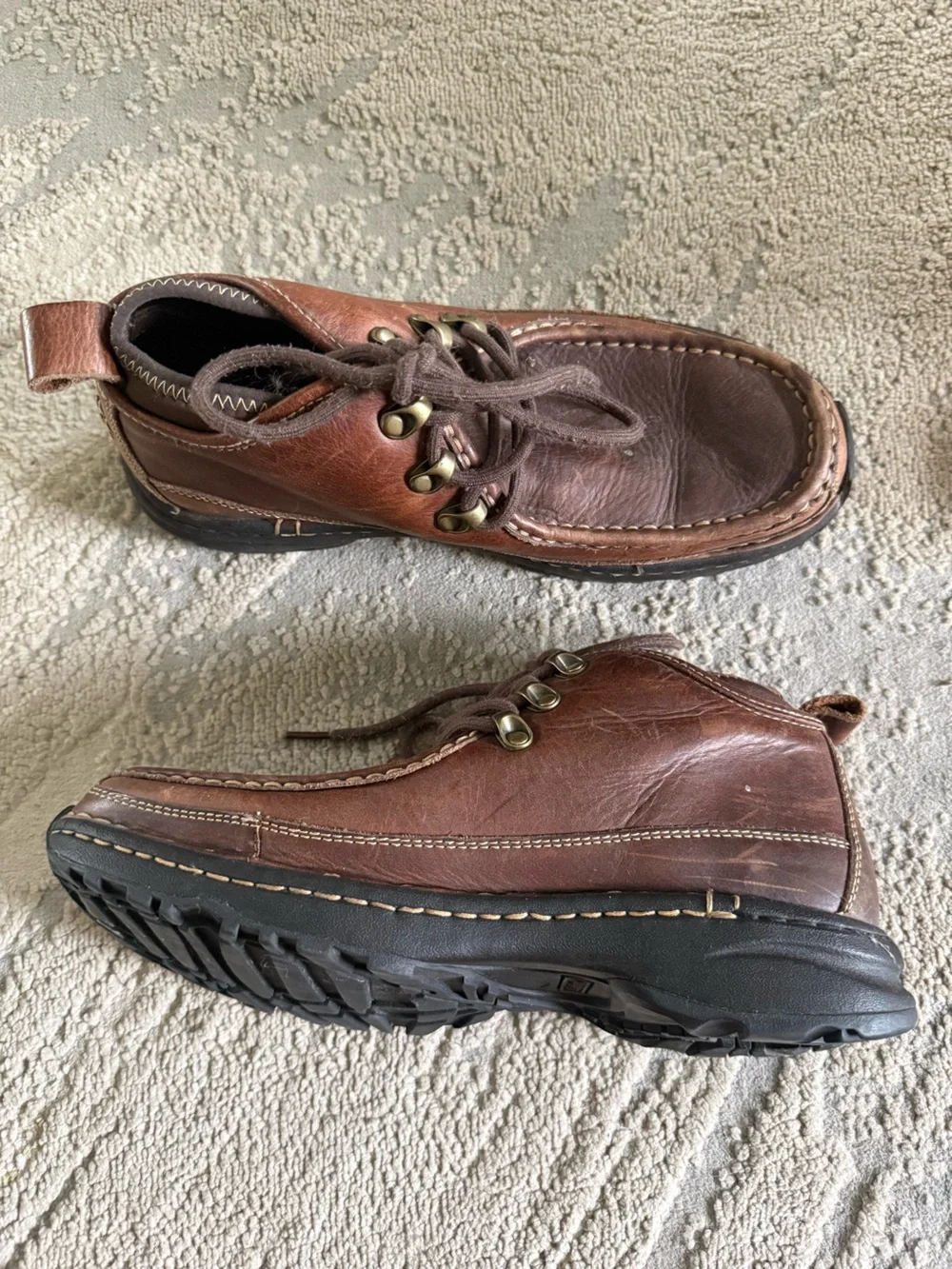 L.L. Bean Allagash Chukka Boots brown leather lace up 8